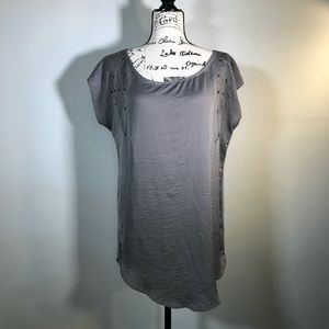 Living Doll Studded Satin Top